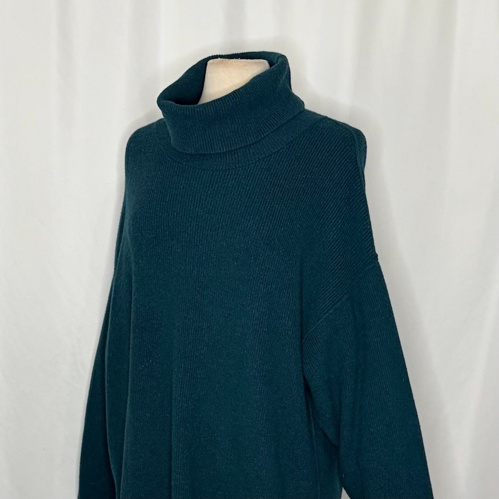 Free People Softly Structured Solid Teal Sweater … - image 8